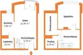 2 room apartment 67 m² Lodz, Poland