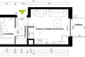 1 room apartment 25 m² in Warsaw, Poland