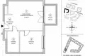 2 room apartment 35 m² Warsaw, Poland
