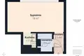 1 room apartment 25 m² in Warsaw, Poland