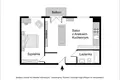 2 room apartment 56 m² in Warsaw, Poland