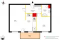 2 room apartment 55 m² Warsaw, Poland
