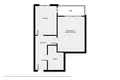 2 room apartment 45 m² in Warsaw, Poland