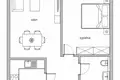 2 room apartment 37 m² Warsaw, Poland